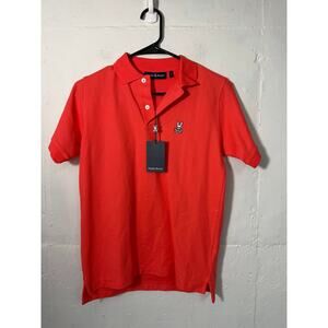 NEW Psycho Bunny Kids Classic Polo 802 Hot Coral Large 14-16